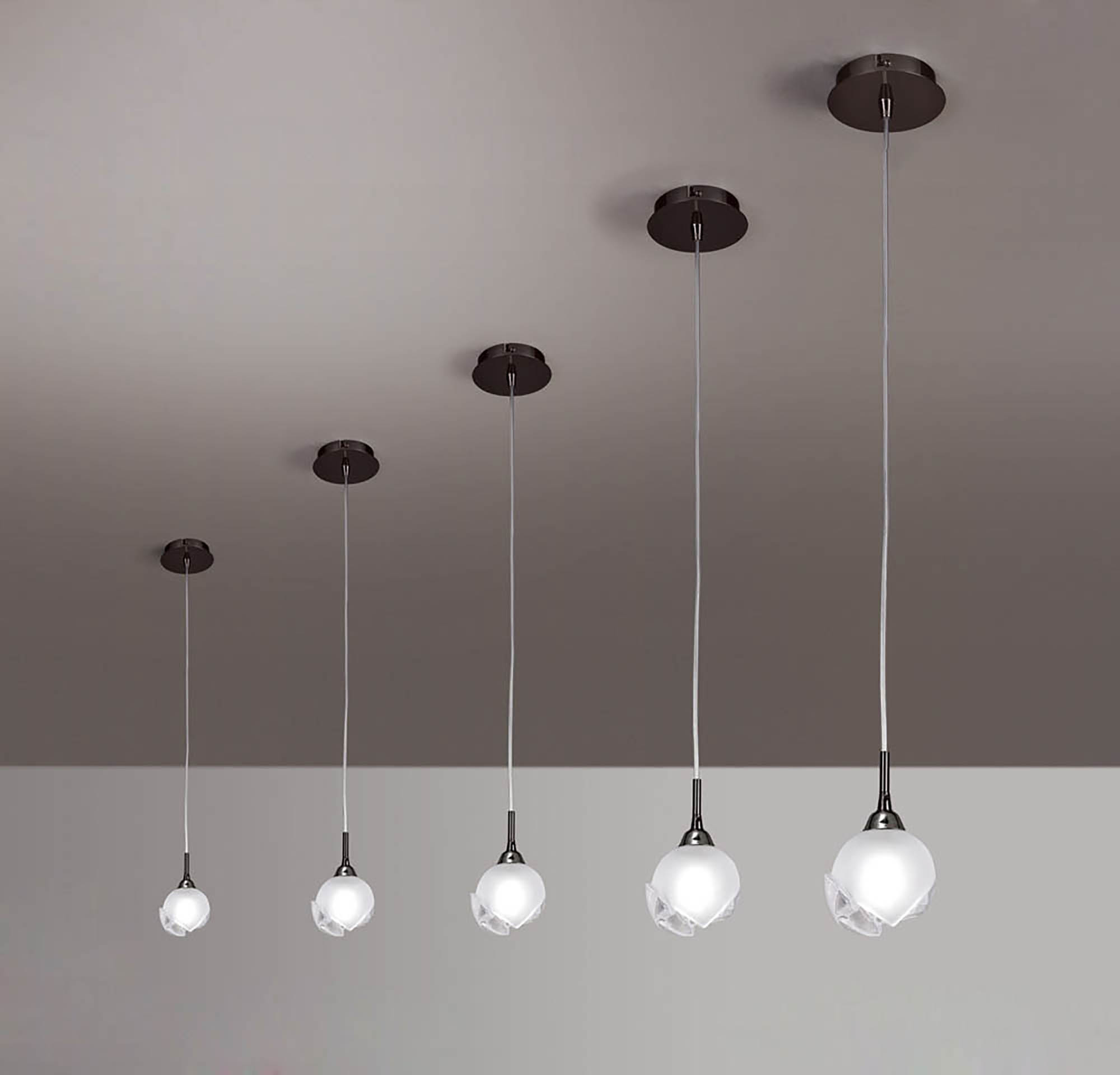 Fragma Black Chrome Ceiling Lights Mantra Single Pendant